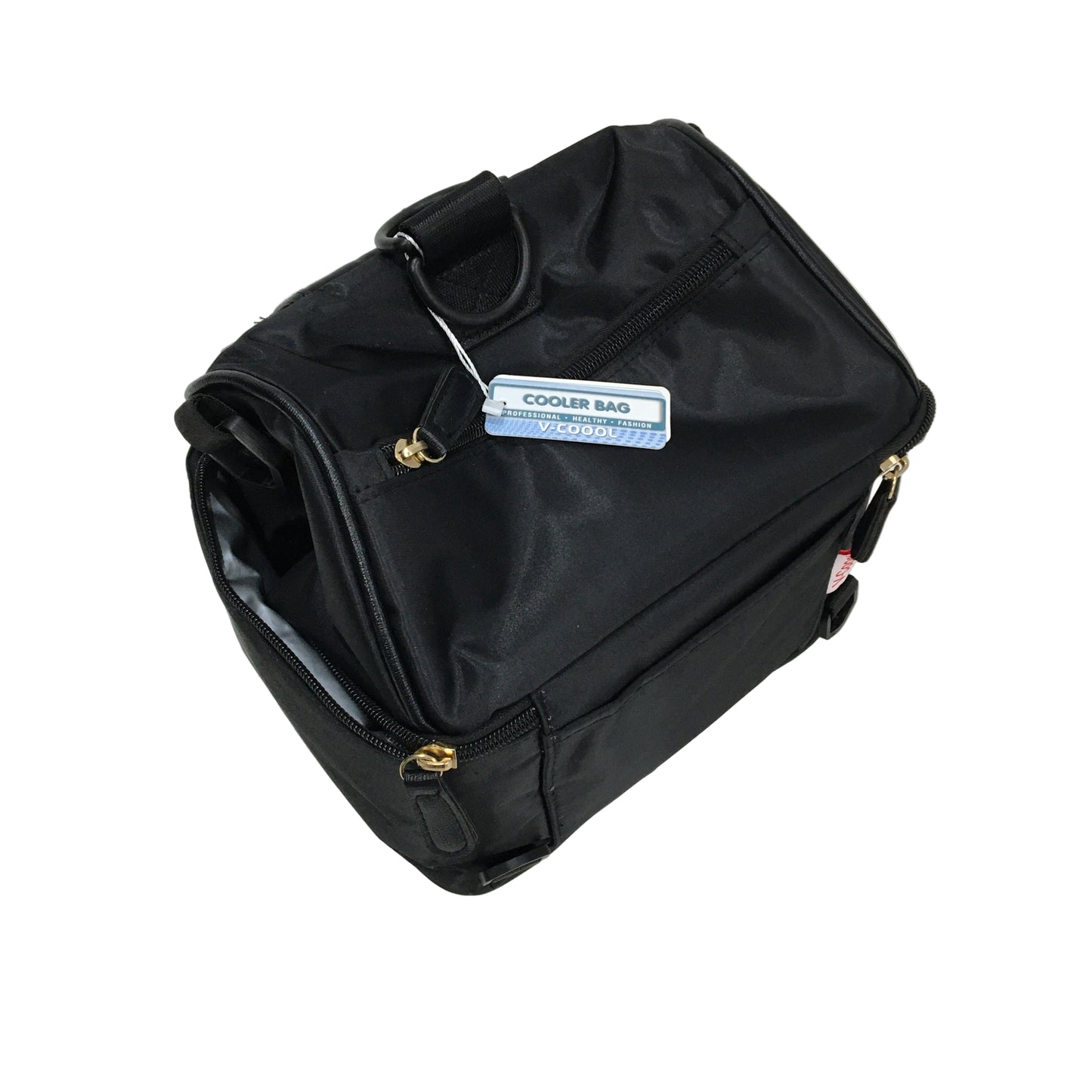 Baby Bottle Cooler Bag Black Insulated Portable Carry Bag Multi-Compartment