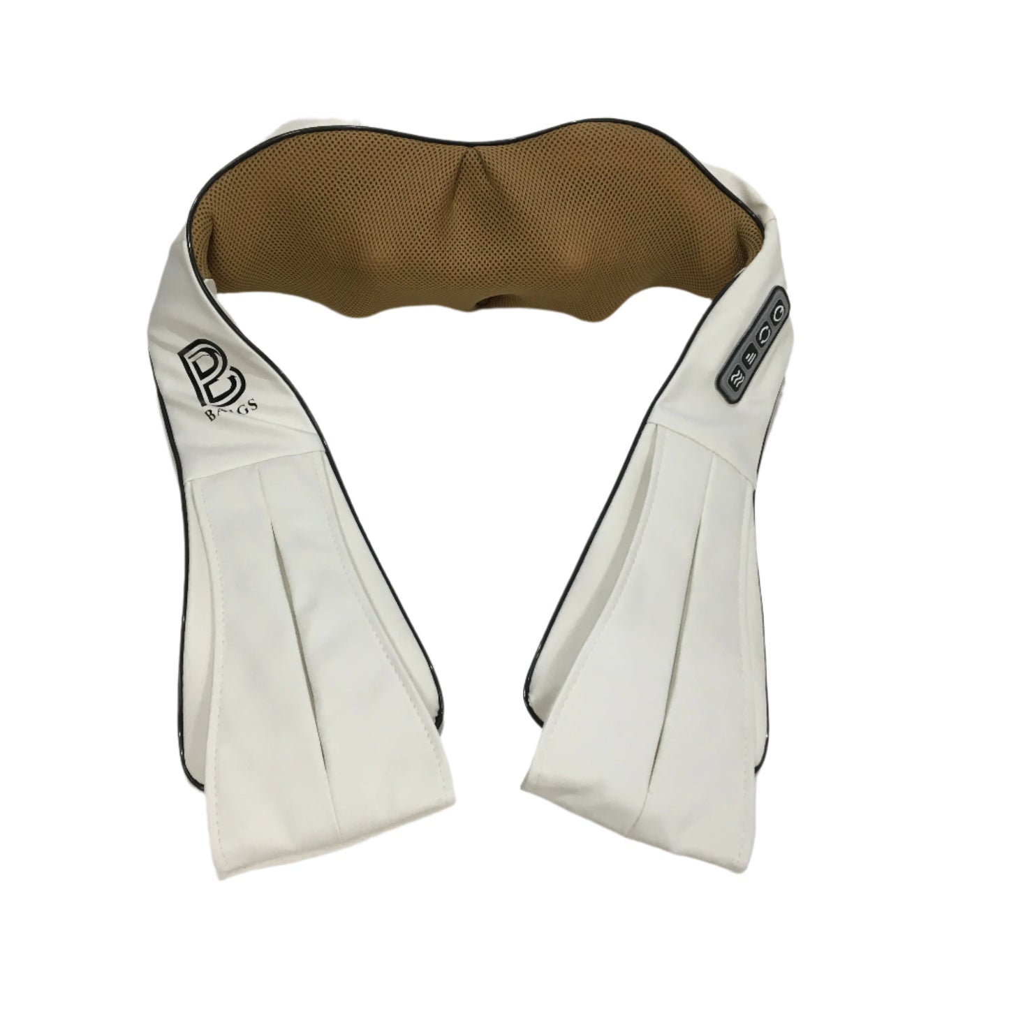 BAIGS Deep Tissue Heated Kneaded Shiatsu Neck and Back Massager in White DEMO