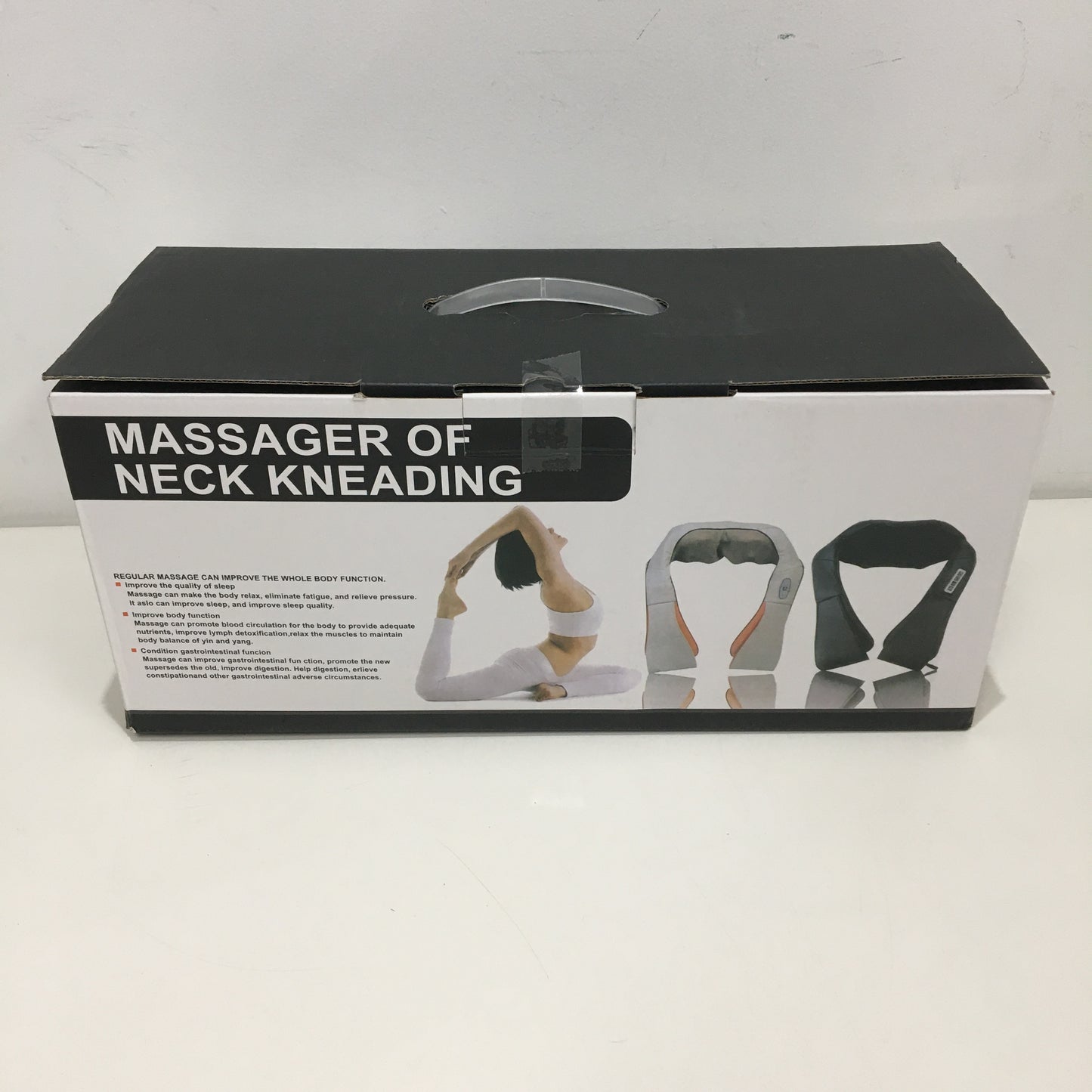 BAIGS Deep Tissue Heated Kneaded Shiatsu Neck and Back Massager in White DEMO