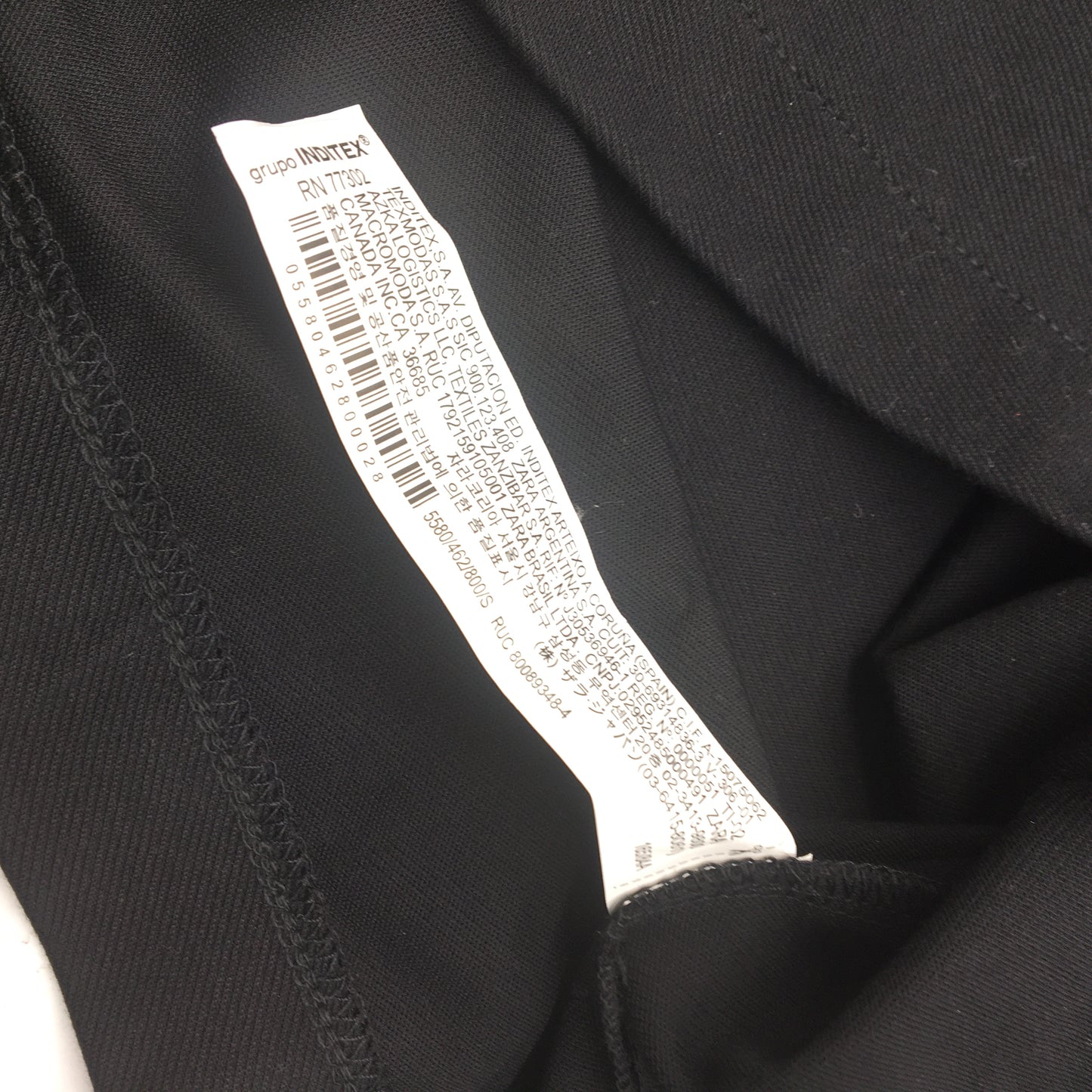 Zara Circular Black Long Sleeve Stretch High Neck Back Zipper Dress NEW