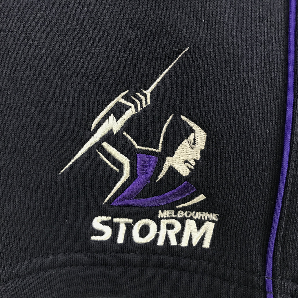 Supporter NRL Storm Mens Fleece Navy Logo Shorts Size 4XL NEW