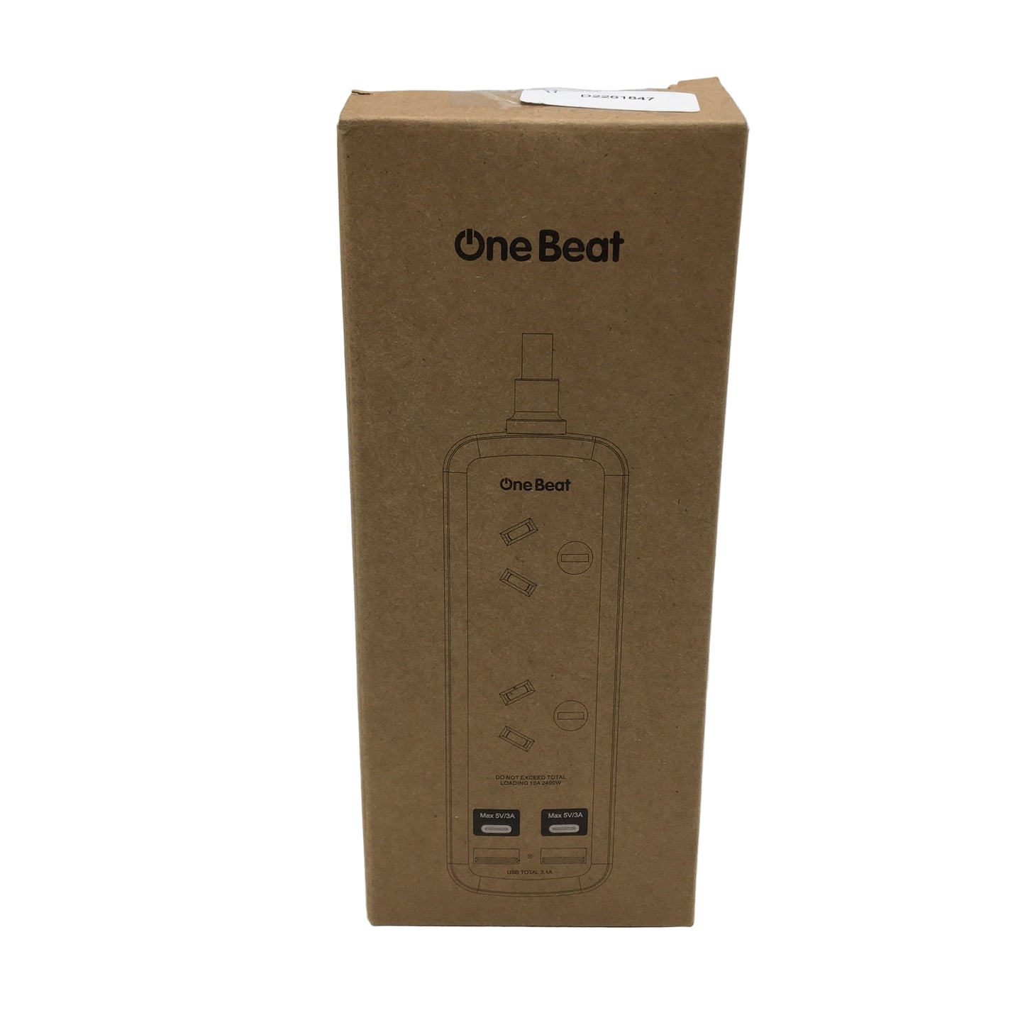 One Beat 2 Outlet Power Strip Powerboard With 2x USB & 2x USB-C 10A 2400W NEW
