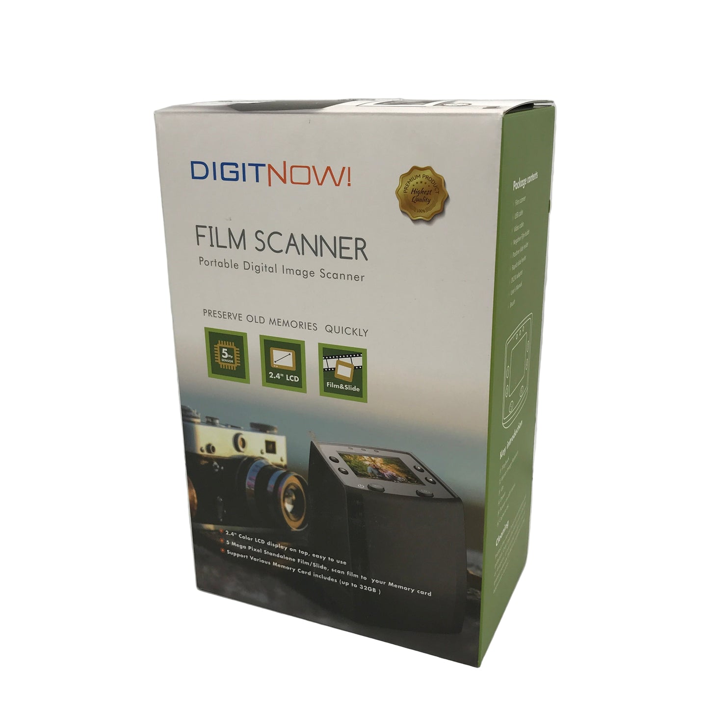 DigitNow 32gb 2.4 Inch LCD 5MP Slide Portable Digital Image Film Scanner NEW