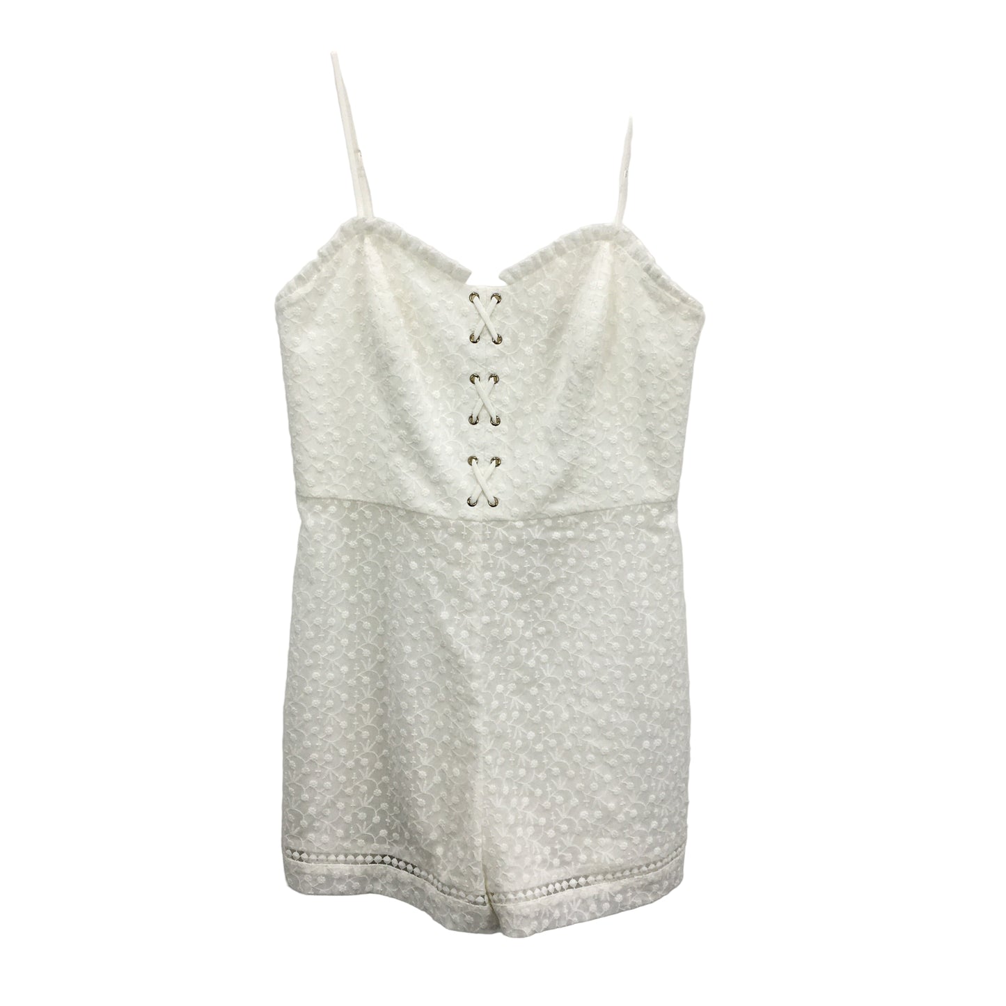 Forever New Corrie Embroidery White Corset Playsuit Ladies Size AU 10 NEW