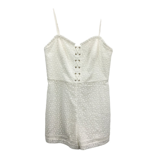 Forever New Corrie Embroidery White Corset Playsuit Ladies Size AU 10 NEW