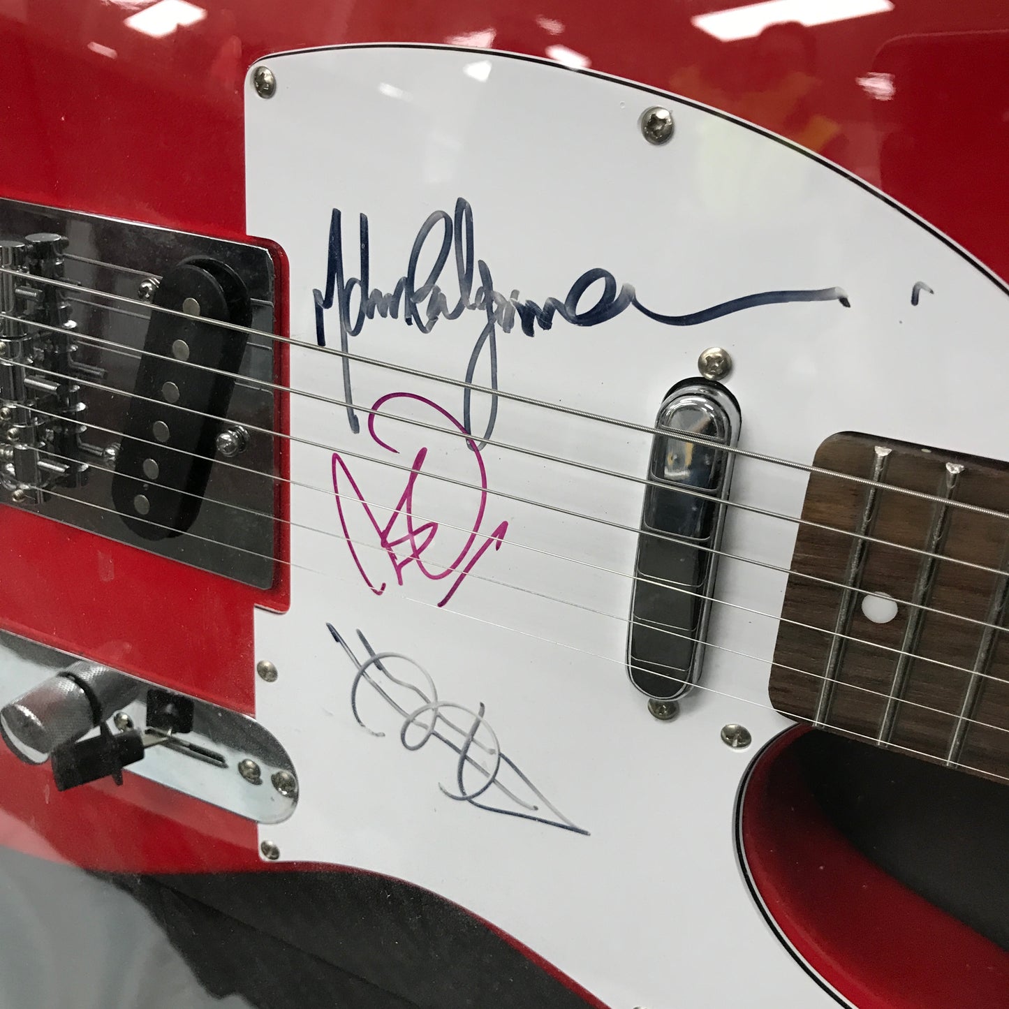 Led Zepplin Jimmy Page Robert Plant Signed Guitar Fully Framed With Certificate