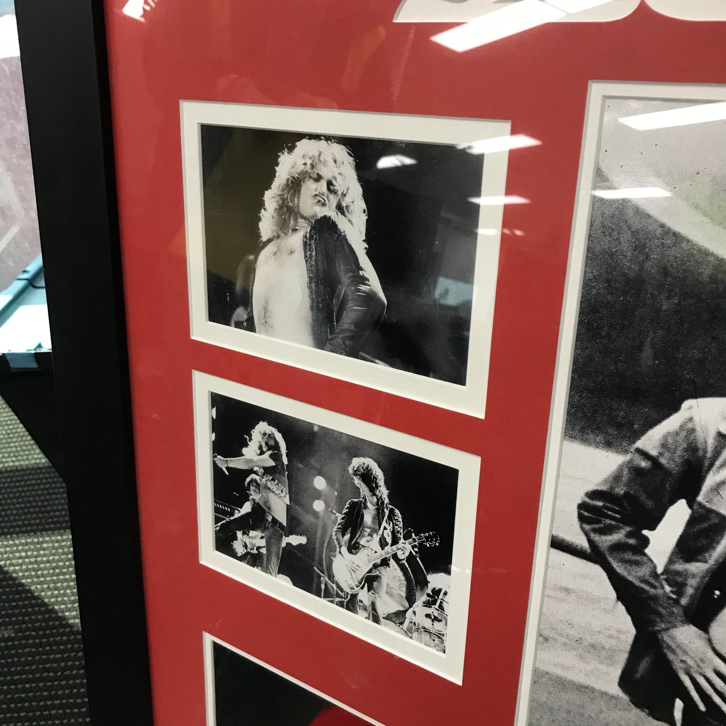 Led Zepplin Jimmy Page Robert Plant Signed Guitar Fully Framed With Certificate