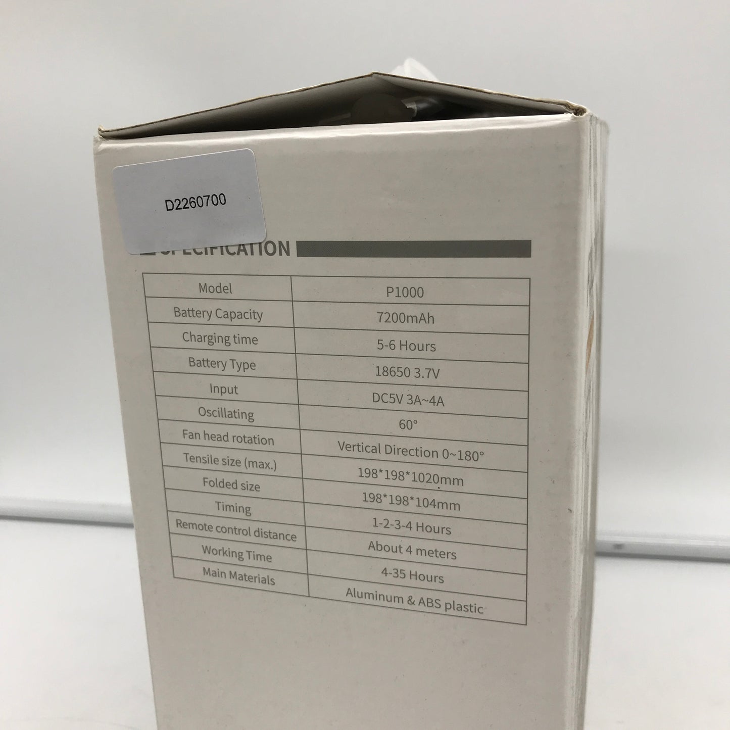 Foldable Oscillating Standing Fan White Portable Pedestal Quiet Desk Fan