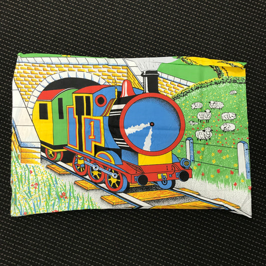 Train in a Field Quilt Cover Set Single Bed for Kids with Pillowcase NEW