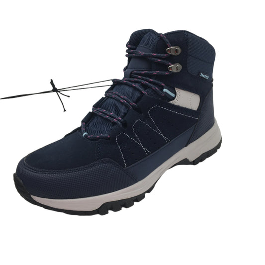 Crane Womens Mid Cut Lace Up Navy Blue Hiking Shoes Size AUS 10 NEW