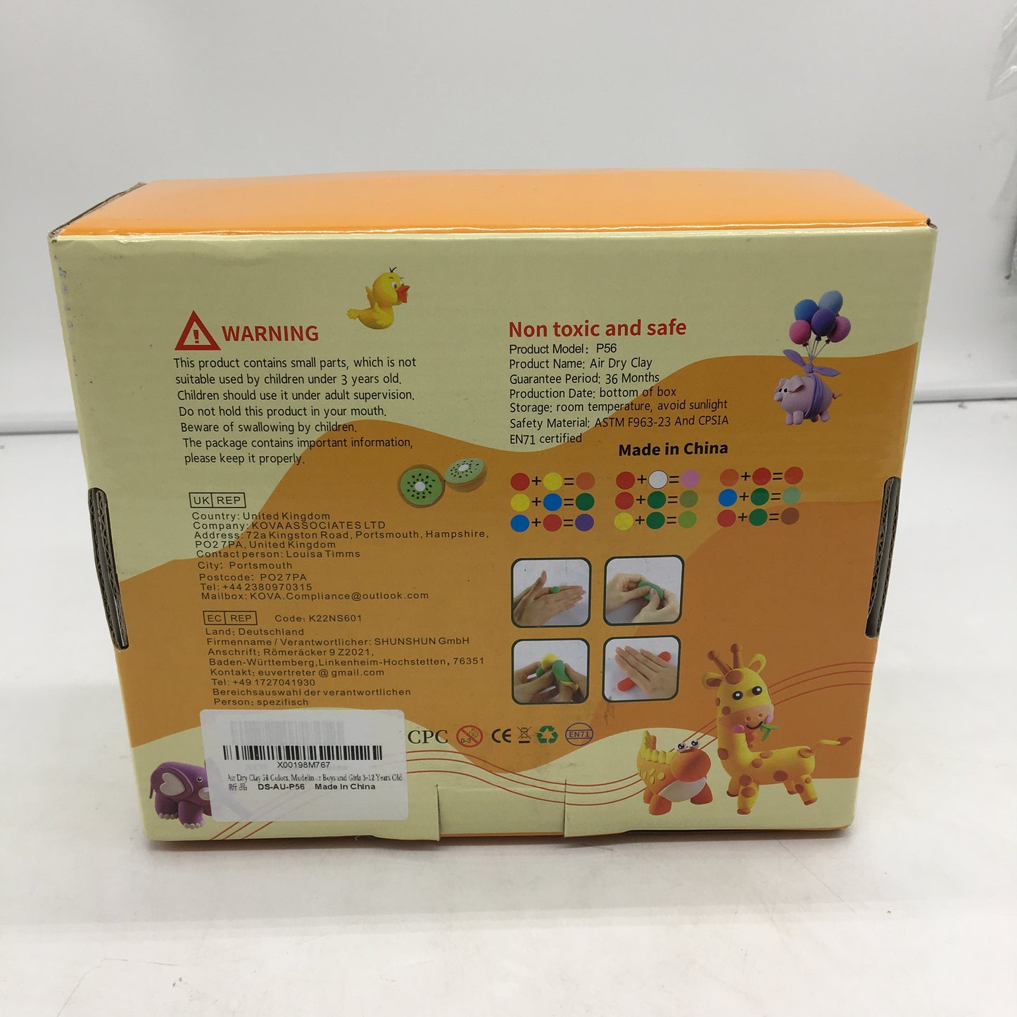 Artpar Air Dry Modelling Magic Clay 56 Colours Soft Ultra Light Sculpting Set