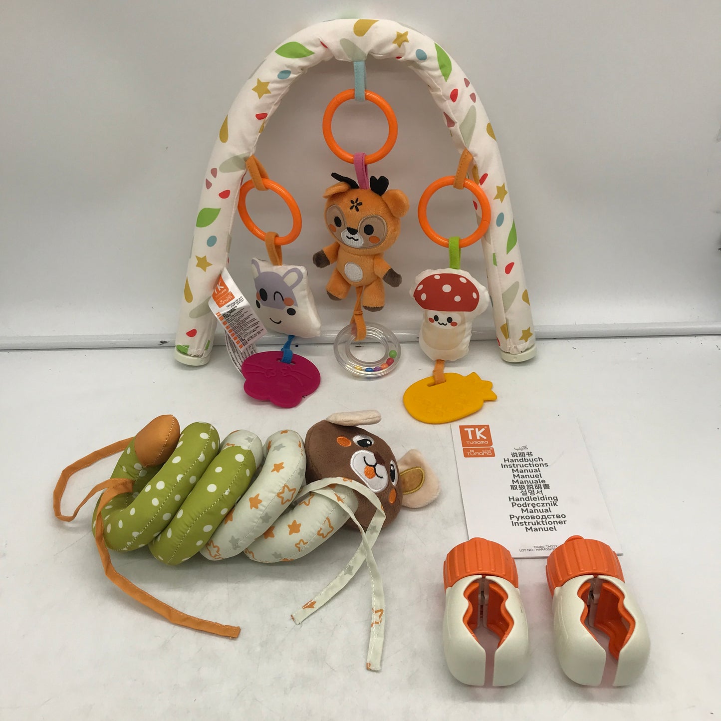 Tumama Kids Newborn Baby Activity Crib Arch Sensory Toys Adjustable Clip NEW