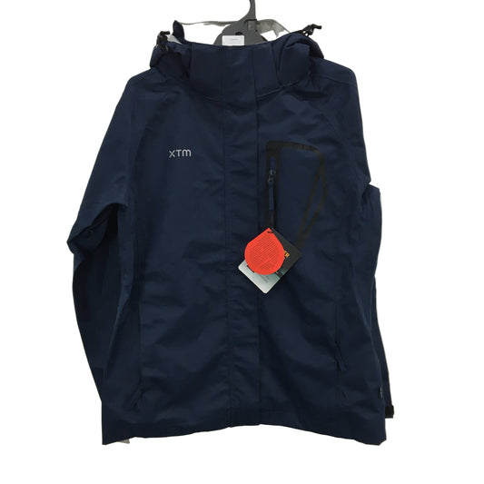 XTM Navy Kimberley Seam Sealed Waterproof Hooded Rain Jacket Ladies Size 10 NEW