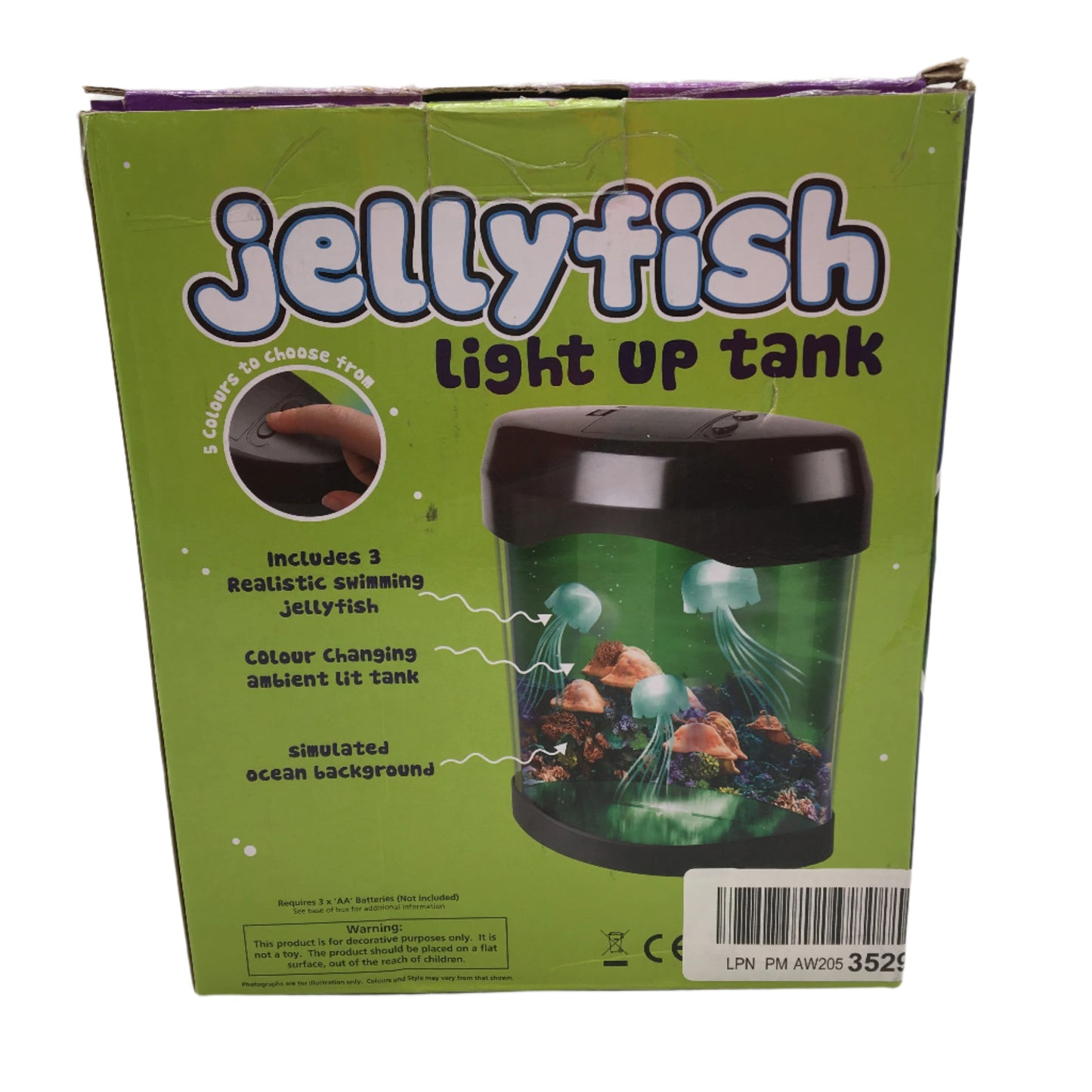 Jellyfish Light Up Mini Fish Tank  Desktop Decor Aquarium USB Night Light Lamp