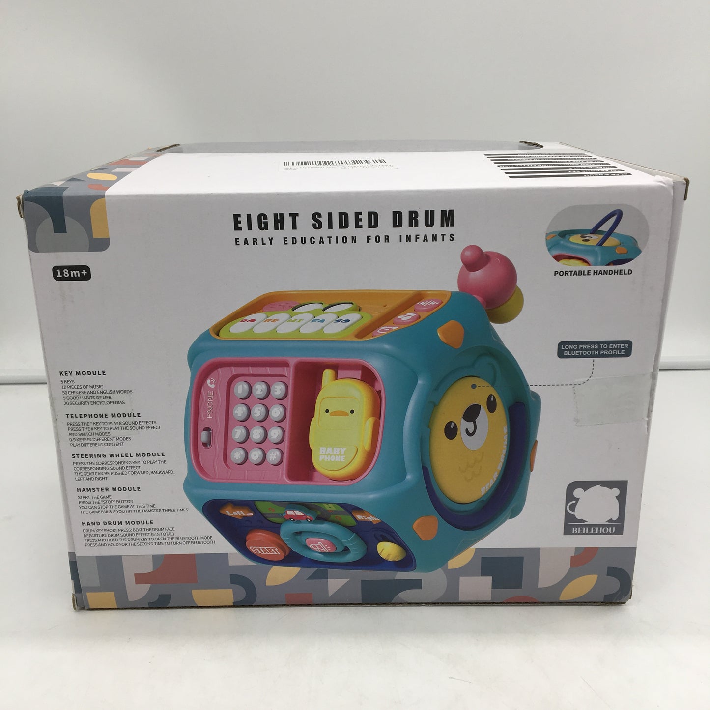 Eight Sided Drum Baby 8 In 1 Early Learning Educational Music Light Toy Age 18M+