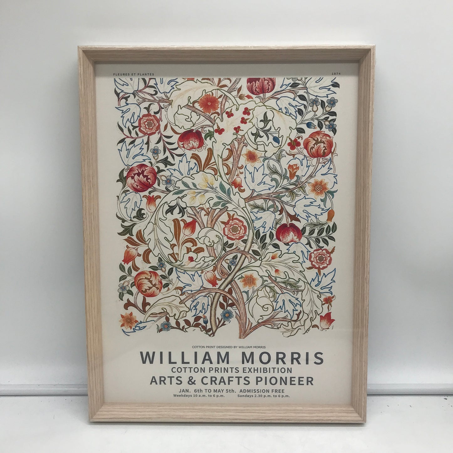 William Morris 3Pack Framed Wall Art Cotton Prints Exhibition Artwork Decor NEW