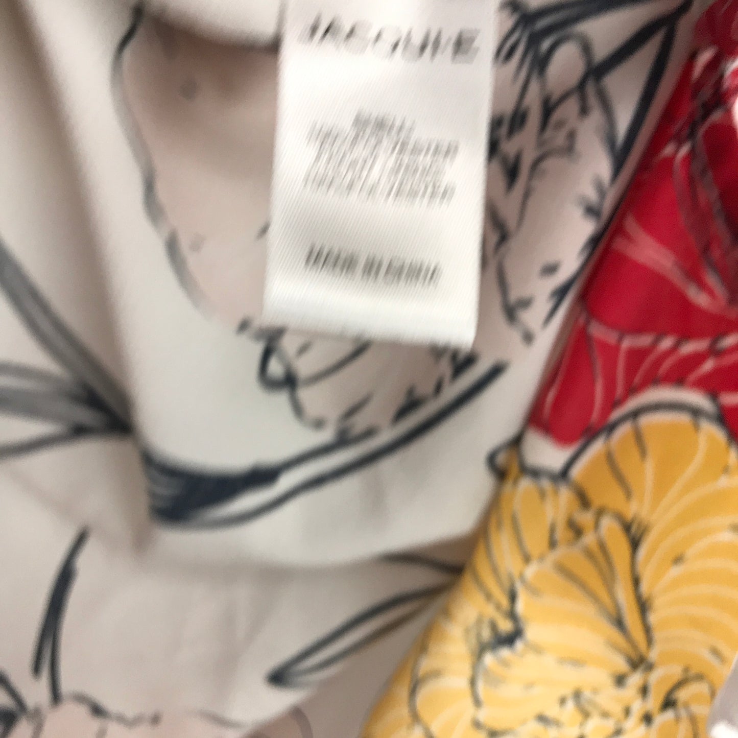 Jacqui E Warm Florals Short Sleeve White V Neck Blouse Ladies Size AU 16