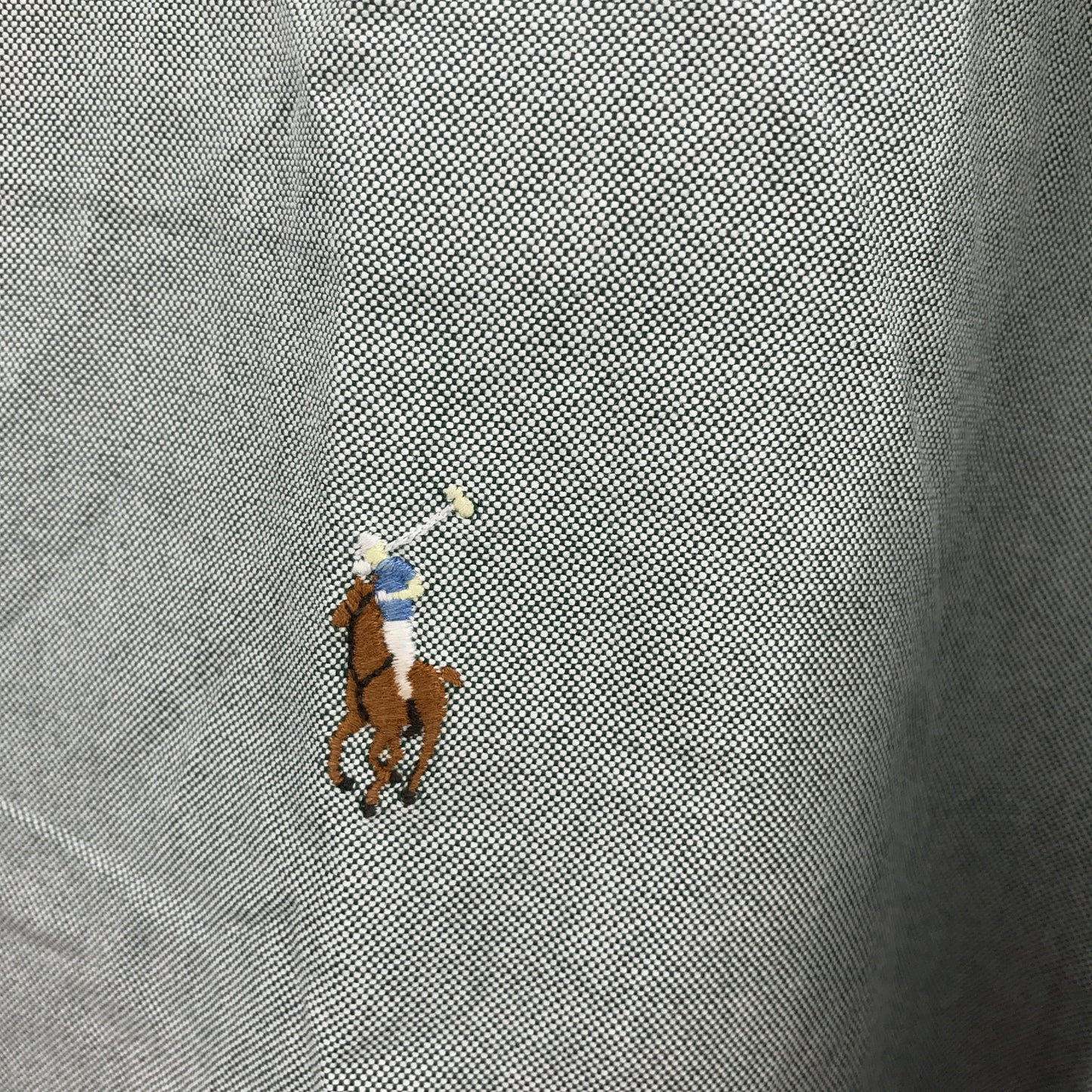 Ralph Lauren Yarmouth Cotton Button Up Pale Green Shirt Mens Size 16.5-36