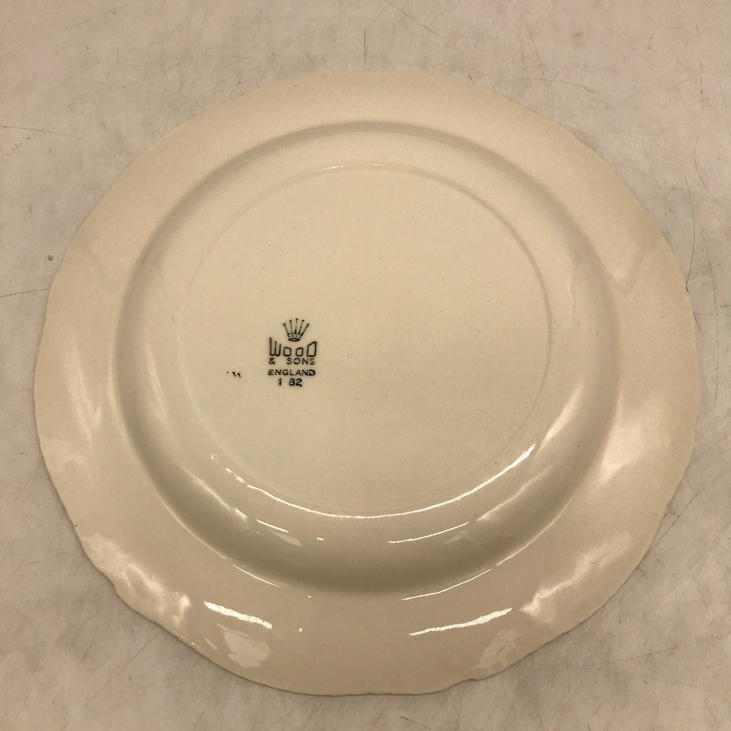 Wood & Sons England Alpine White Ironestone Blue & Gold Floral 16Pce Plate Set