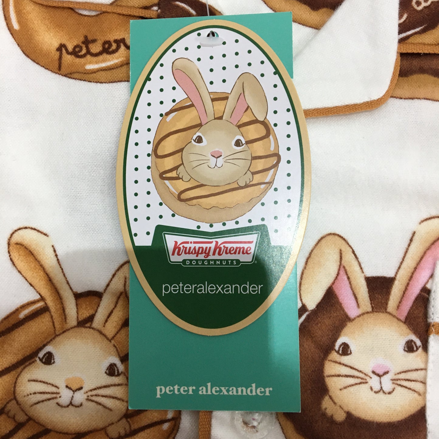 Peter Alexander Krispy Kreme Brown Bunny Flannelette PJ Set Boys Size AU 4 NEW