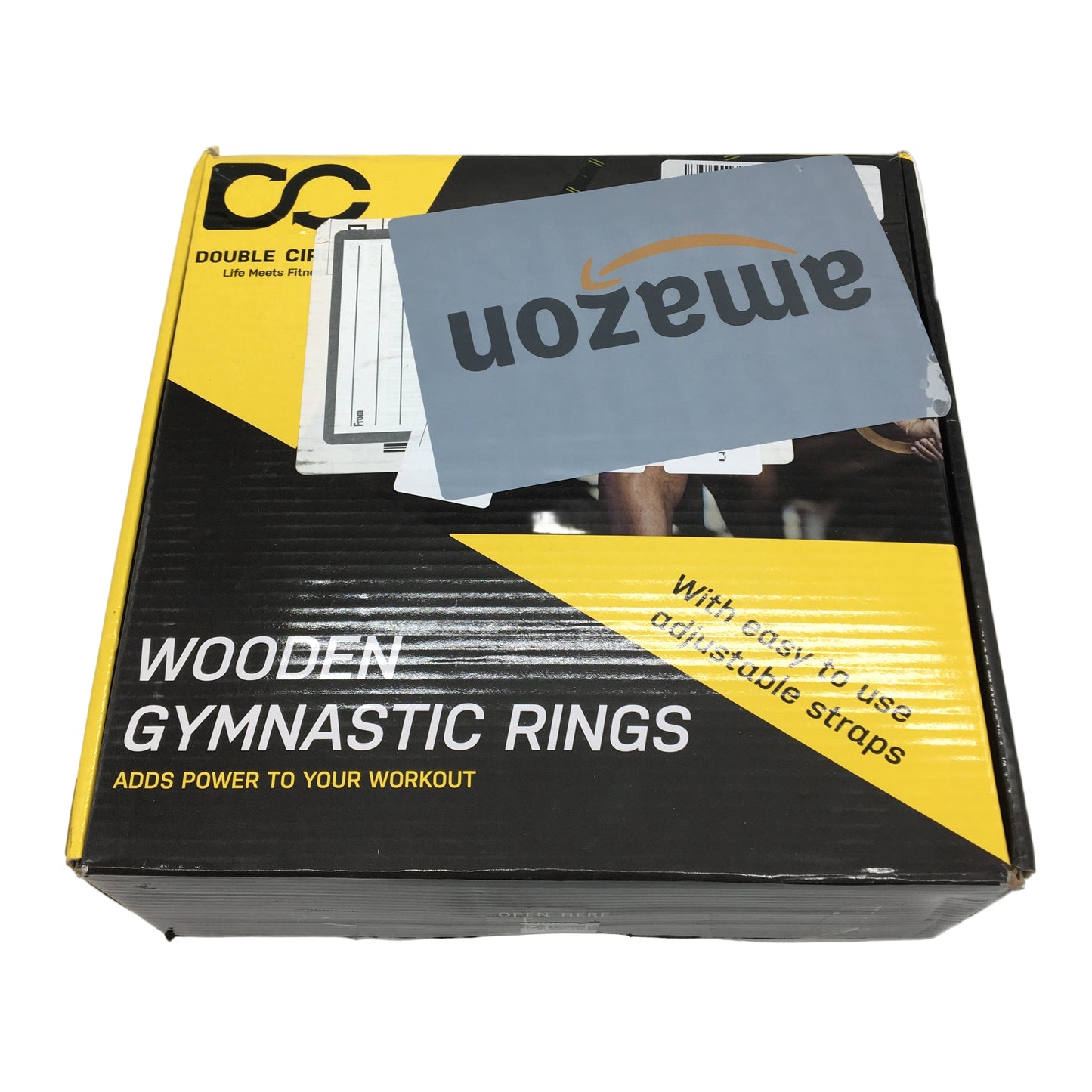 Double Circle Wood Gymnastics Rings With Quick Adjust Numbered Straps