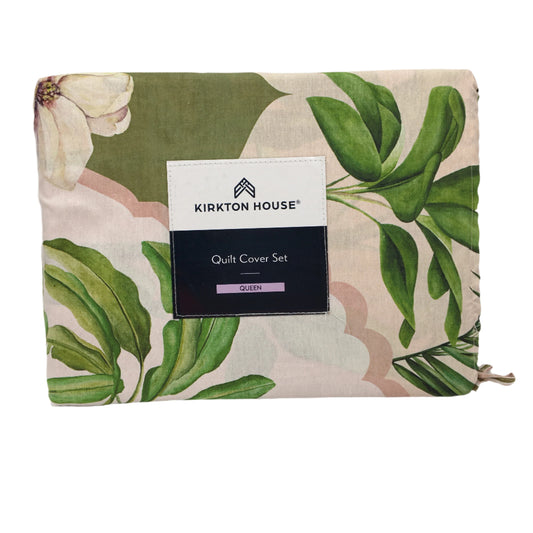 Kirkton House Multicoloured Floral Patterned Oasis Quilt Cover Set Queen Bed NEW