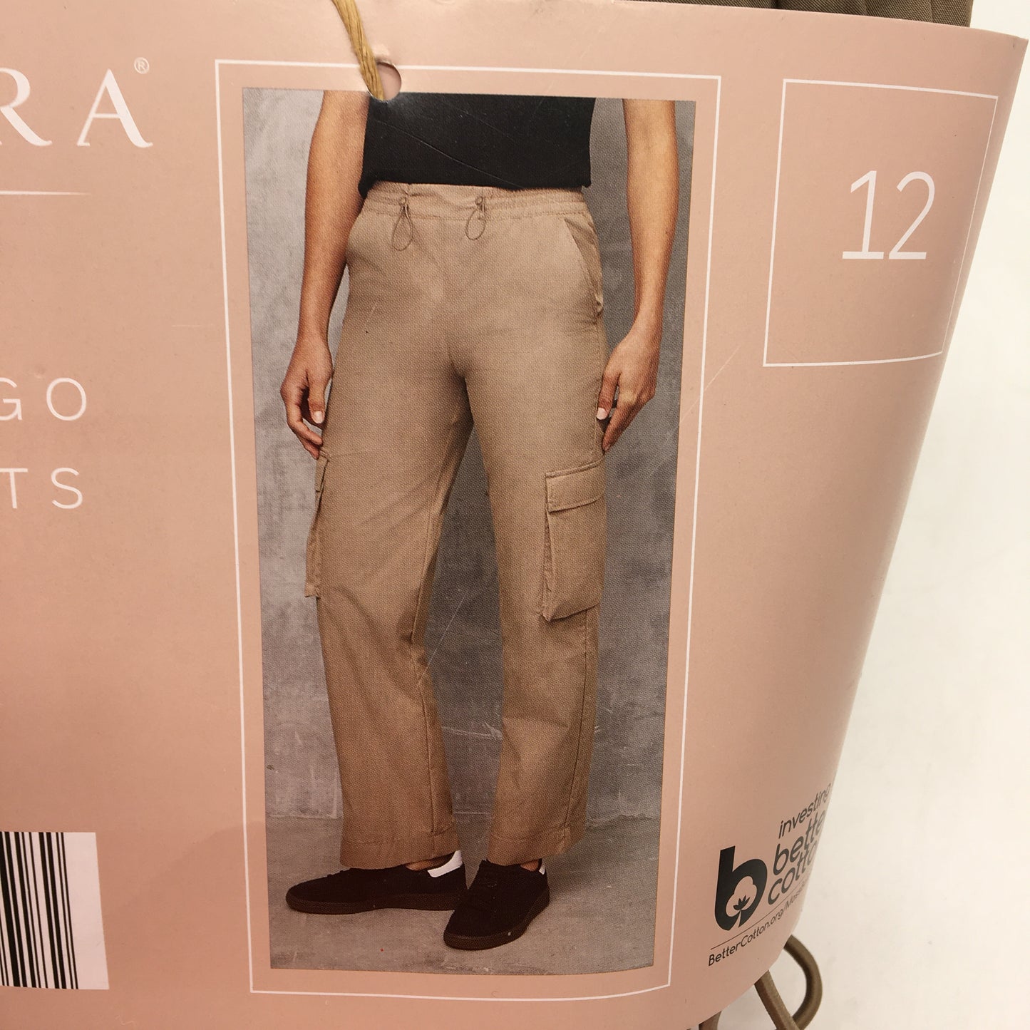 Serra Mens Casual Cotton Blend Brown Cargo Pants Size 12 NEW