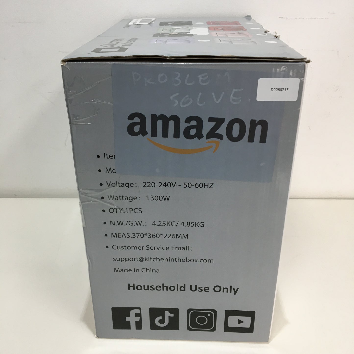 Kitchen In The Box Stand Mixer 1300W Adjustable Speed Dough Beater Whisk NEW