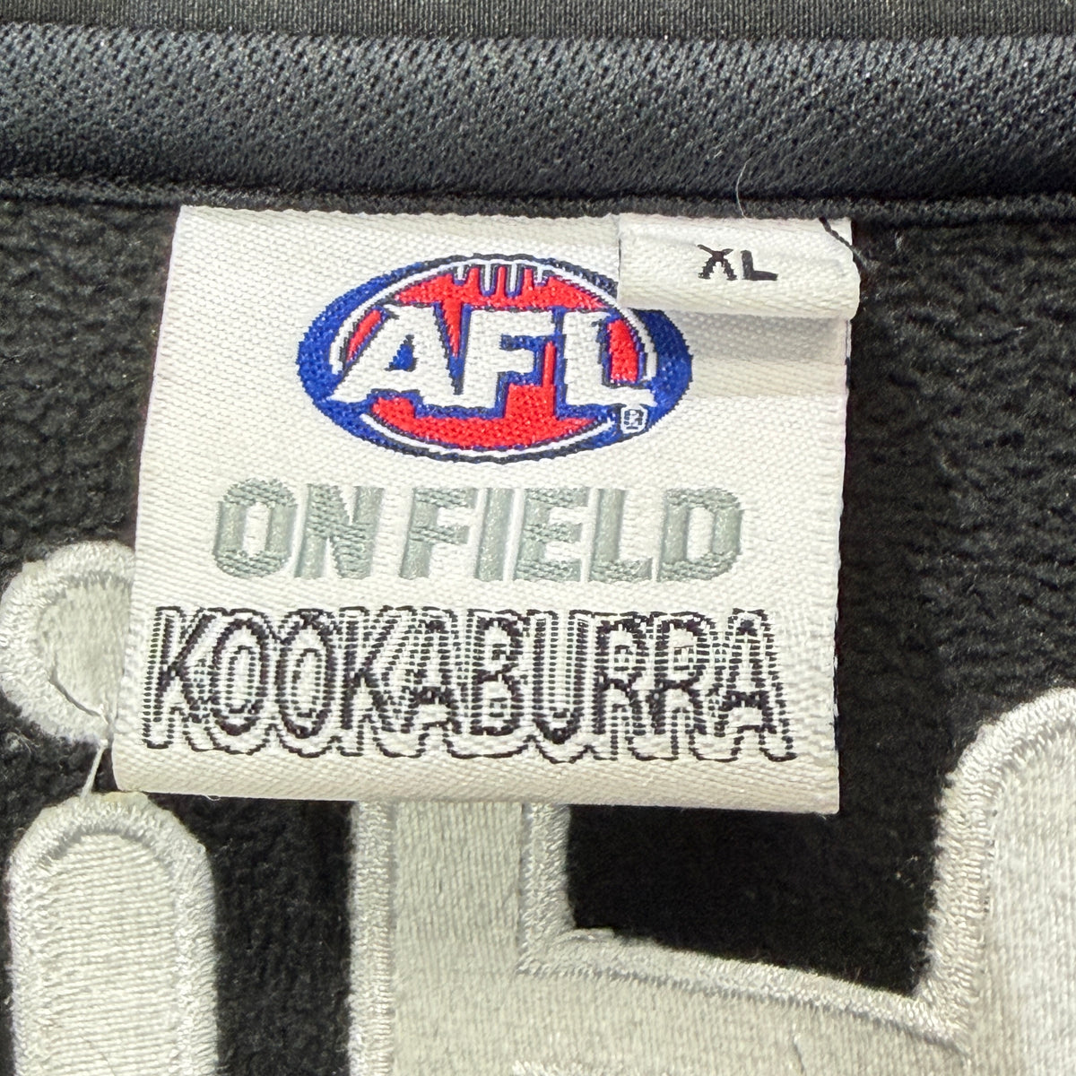 AFL North Melbourne Kangaroos Black Jacket Size XL– Vinnies Recent Donation