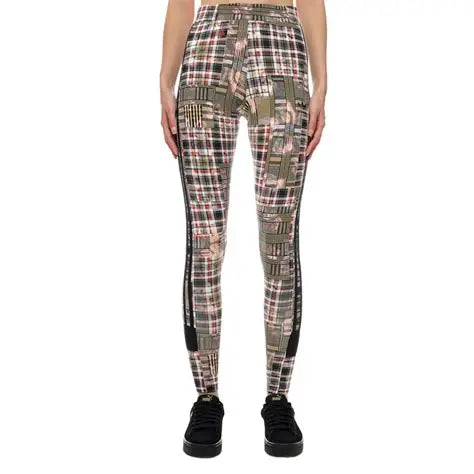 Adidas HER Studio London Check Cropped Mid Rise Tights Ladies Size UK 10 NEW