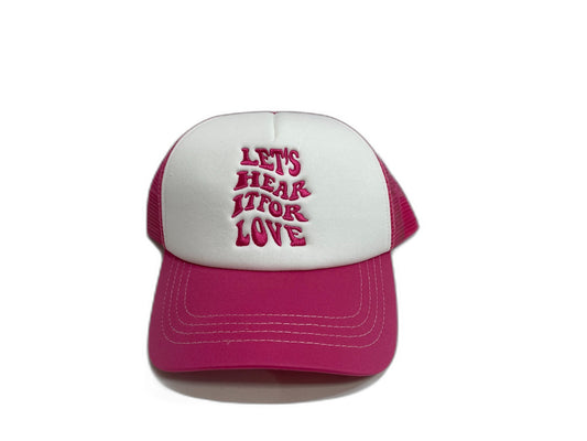 Cotton On Body 'Lets Hear It For Love' Pink Torquay Trucker Cap Osfm NEW