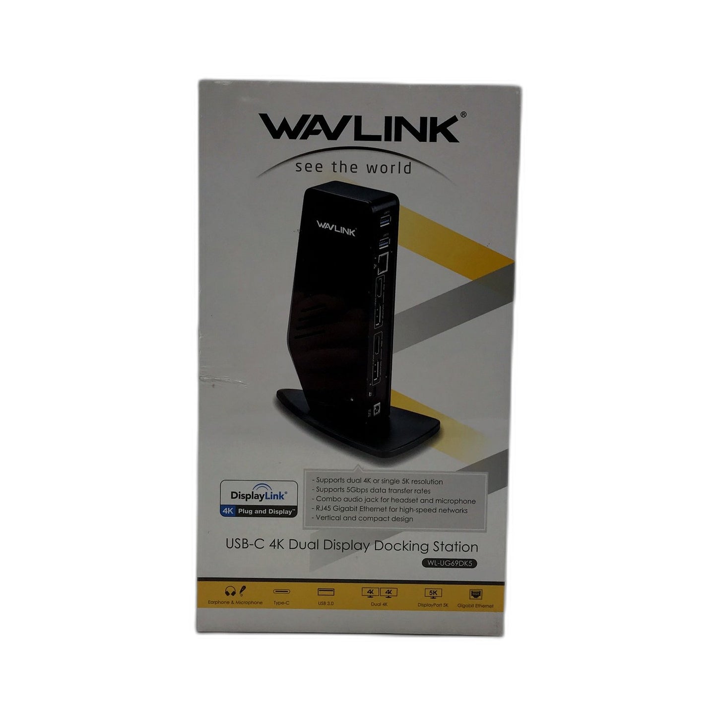 WAVLINK USB-C 4K Dual Display Docking Station WL-UG69DK5 DisplayLink NEW