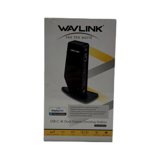 WAVLINK USB-C 4K Dual Display Docking Station WL-UG69DK5 DisplayLink NEW