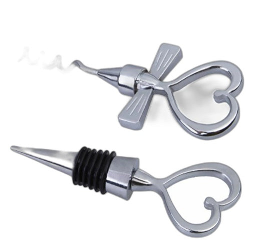 Wedding Bottle Stopper & Corkscrew Gift Box Set-Great Thankyou Gift Rp$25 NEW