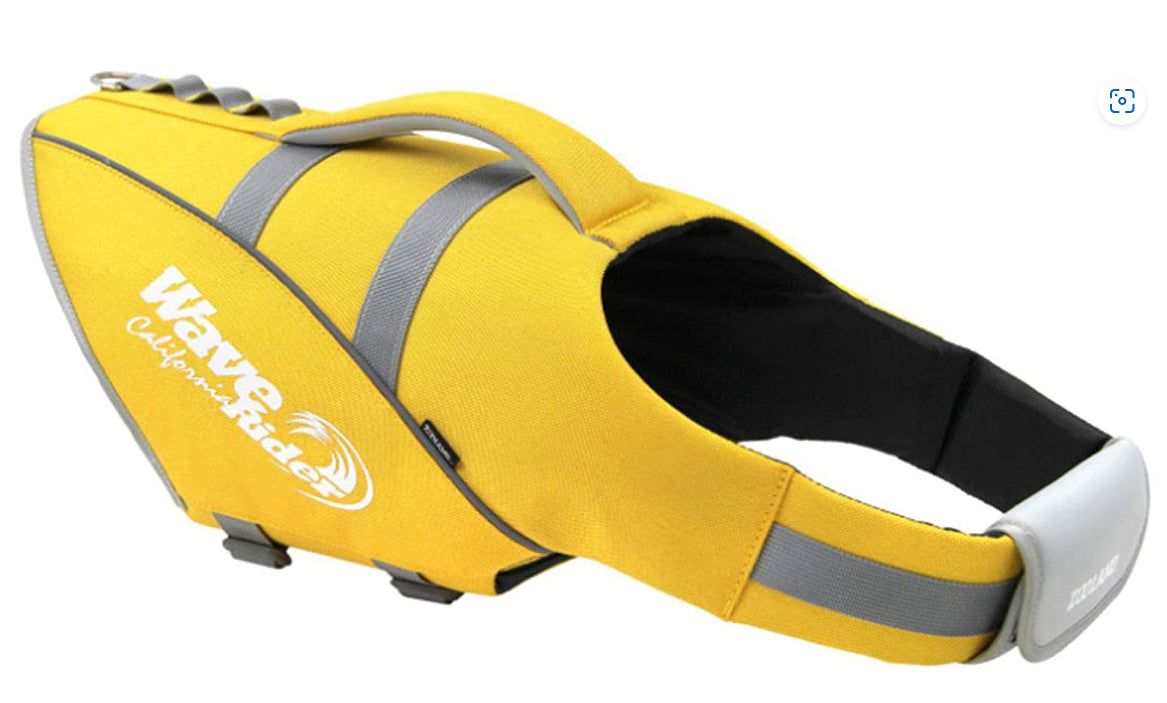 Zooland Wave Rider Dog Safety Swimming Life Vest W/ Leash Dog Size M NEW