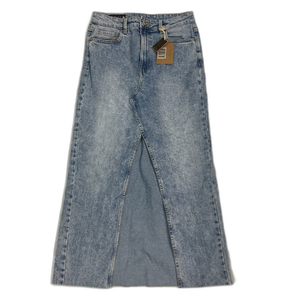 re-UP Handcrafted Upcycled Fabrics Blue Wash Ramona Skirt Size 12 Blue Denim - Durable Lightweight Design reWORKED