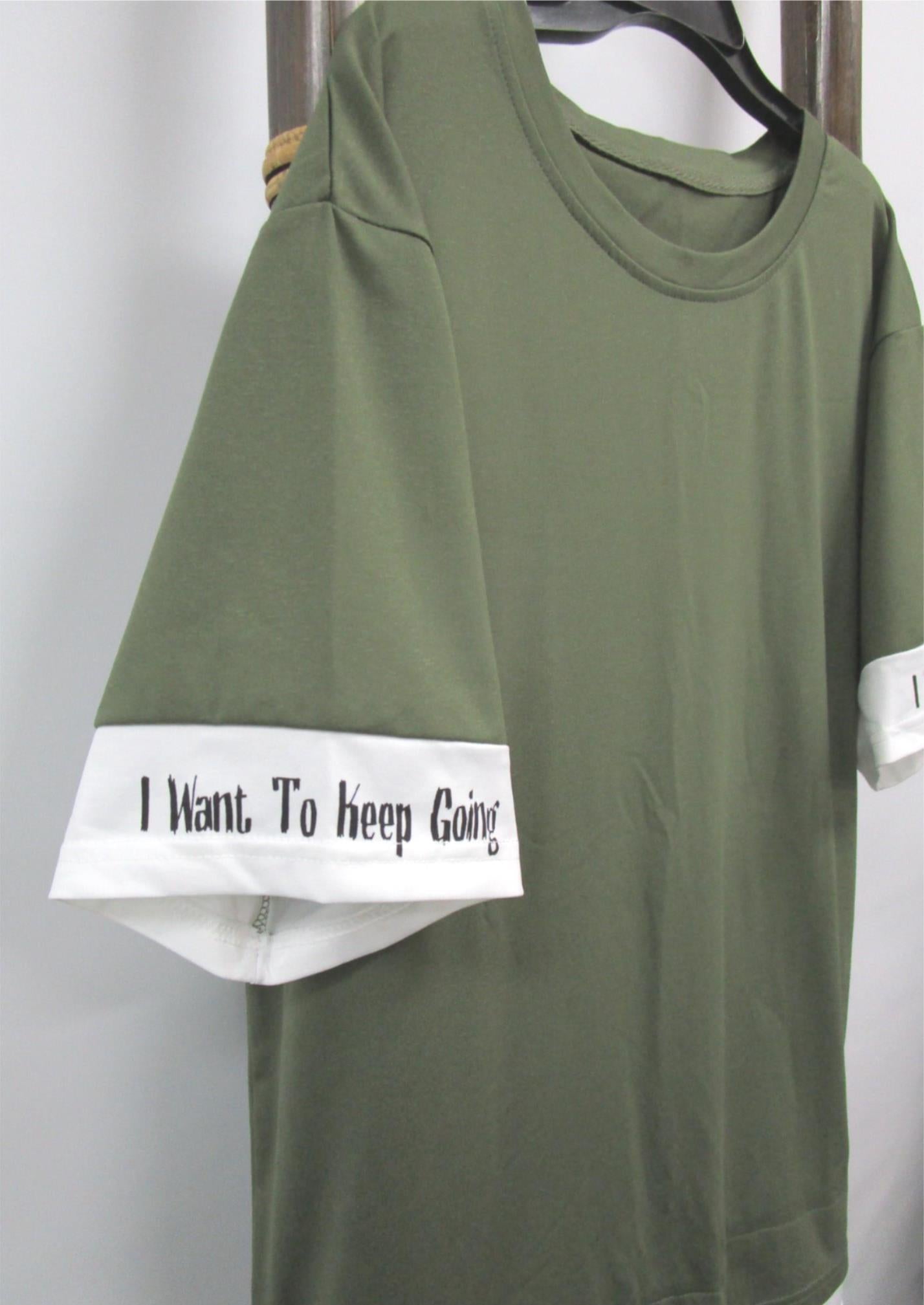 Shein Crew Neck Olive Green Short Sleeve Logo Casual Tee Mens Sz Xl NEW