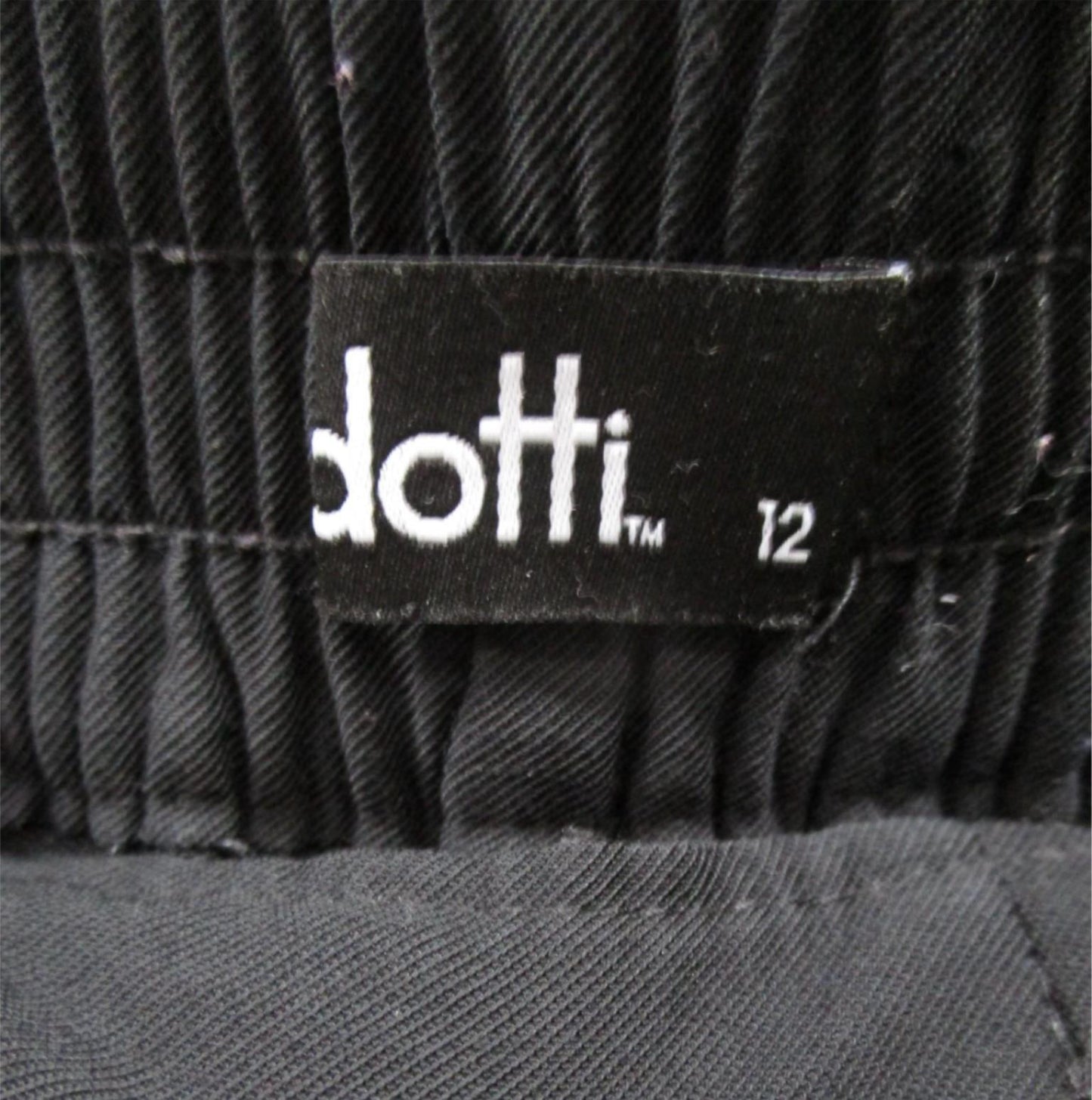 Dotti Black Wide Band Drawstring Comfortable Pants Ladies Size 12