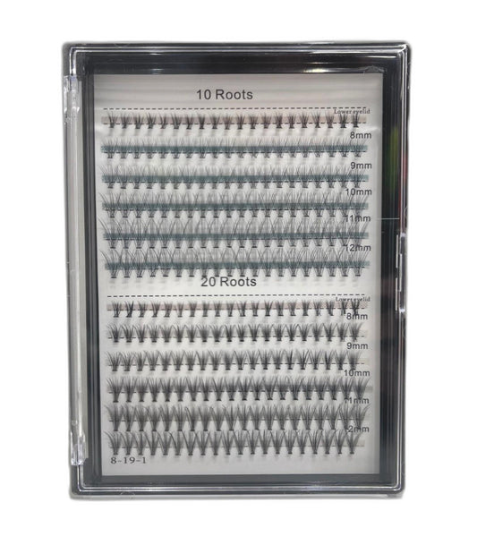 Bodermincer 240Pcs C Curl 10D/20D Cluster Eyelashes 8-12Ml NEW