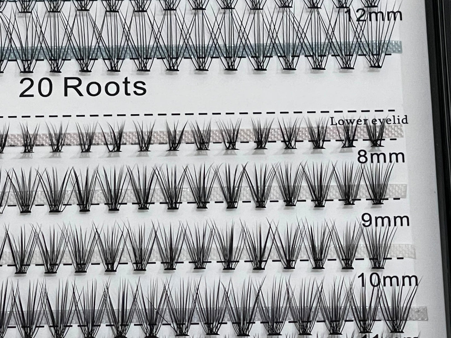 Bodermincer 240Pcs C Curl 10D/20D Cluster Eyelashes 8-12Ml NEW