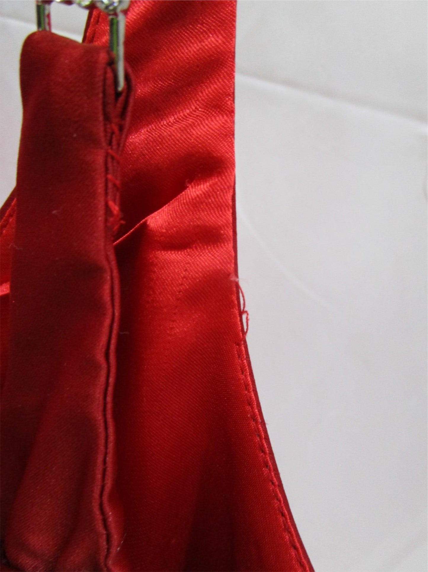 Sequins Red Sleeveless Plain Asymmetrical Flowy Dress Ladies Size 4