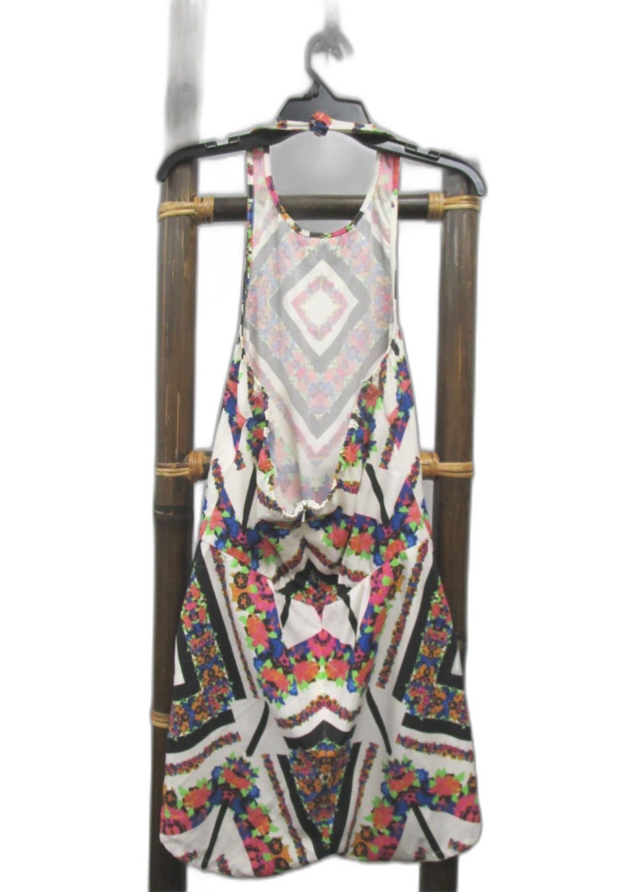 Minkpink Multicoloured Strap Around Neck Short Jumpsuit Ladies Size S