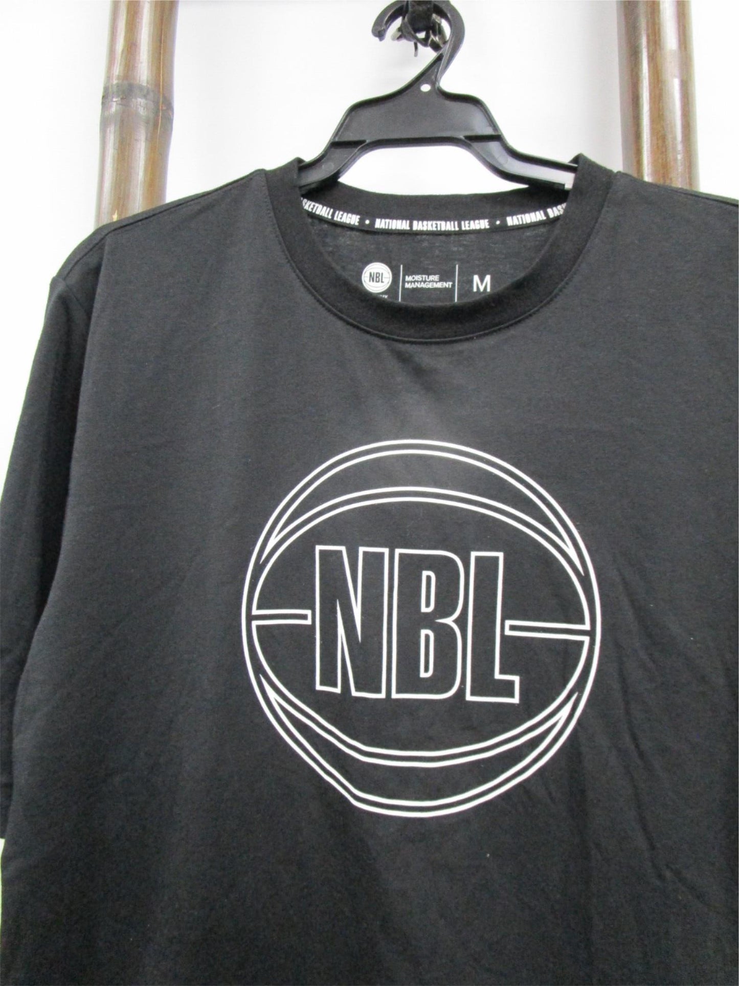 Nbl Basketball League Short Sleeve Black T-Shirt Mens Size M NEW