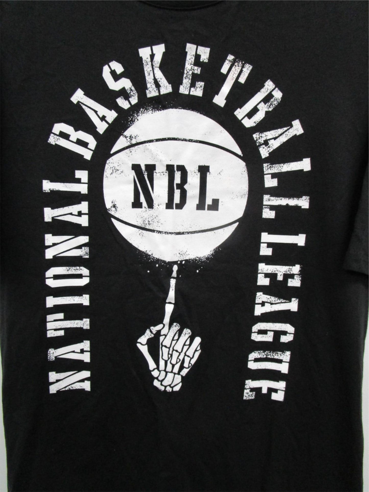 Nbl Basketball League Black & White Short Sleeve T-Shirt Mens Sz M NEW