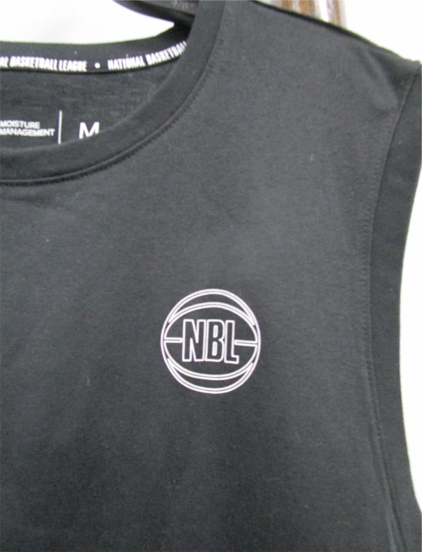 Nbl Basketball League Black Round Neck Sleeveless Tank Mens Sz M NEW