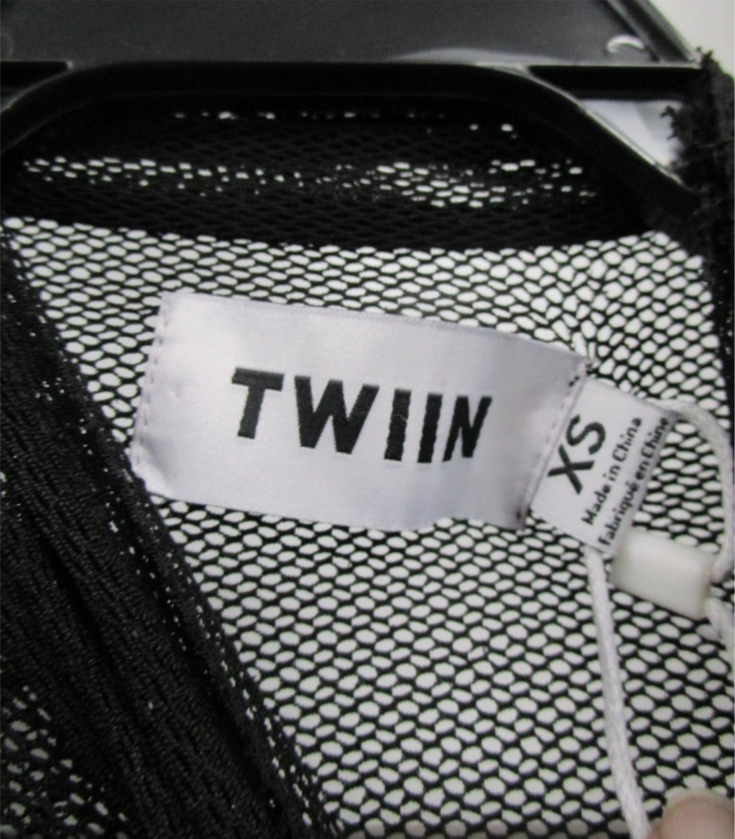 Twiin Black Lyric Net High Neck Skivvy Ladies Size Xs NEW