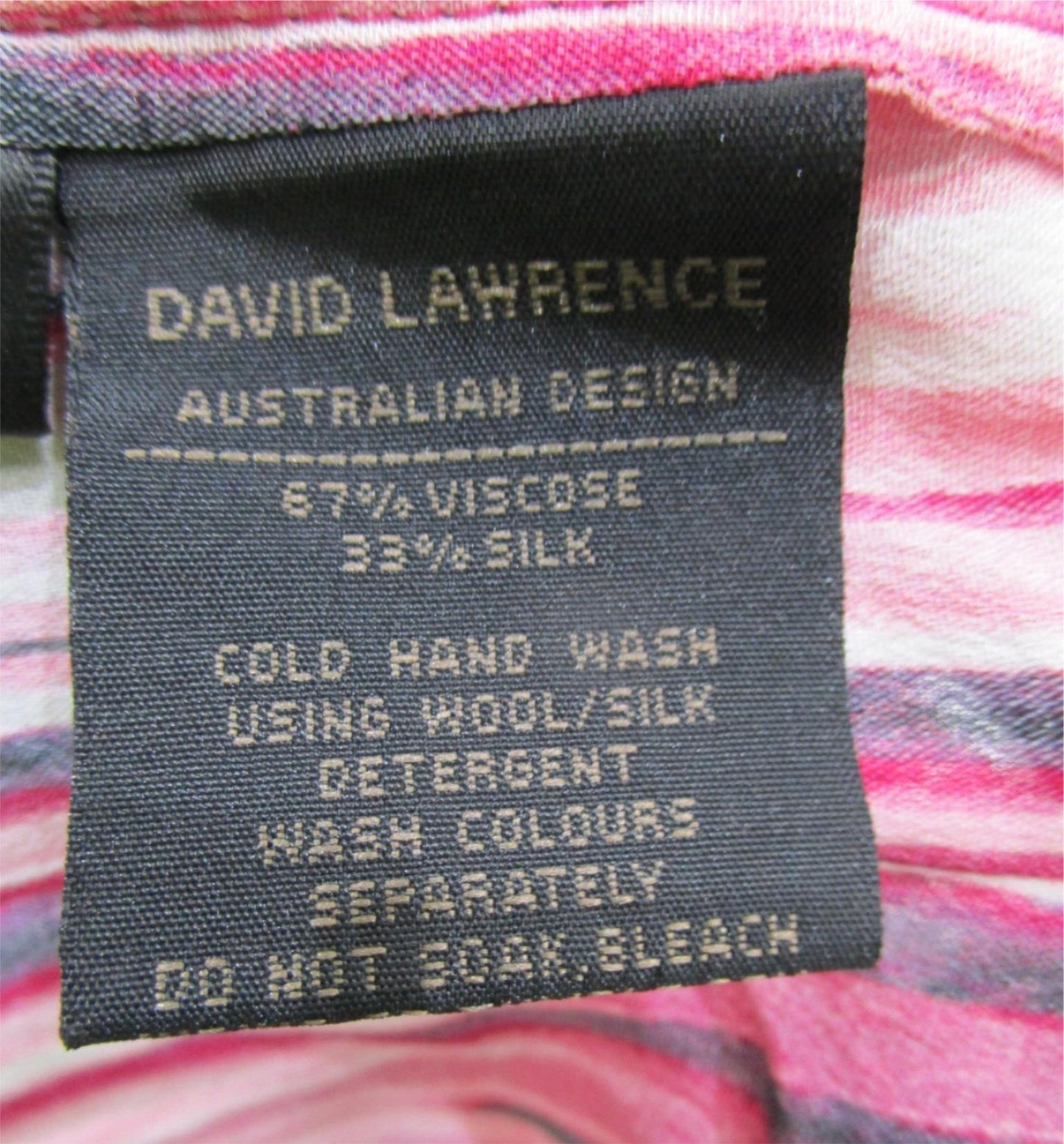 David Lawrence Multicoloured Long Sleeve Button Up Blouse Ladies Sz 12