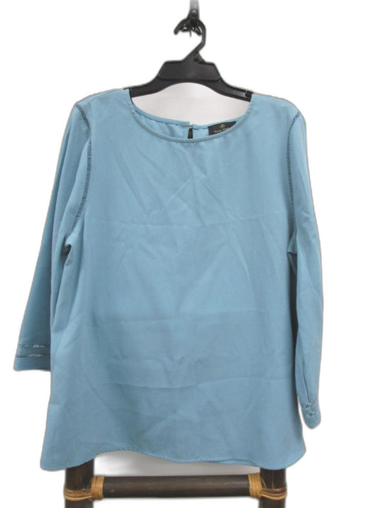 Trent Nathan Aqua Blue 3/4 Sleeve Top Ladies Size 12 *Tv Neighbours