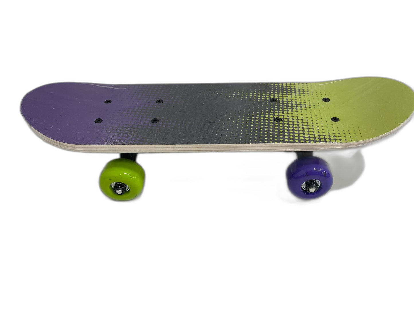 Mini Skateboard 17"(43Cm) Purple & Green Fun Design Ages 5+ NEW