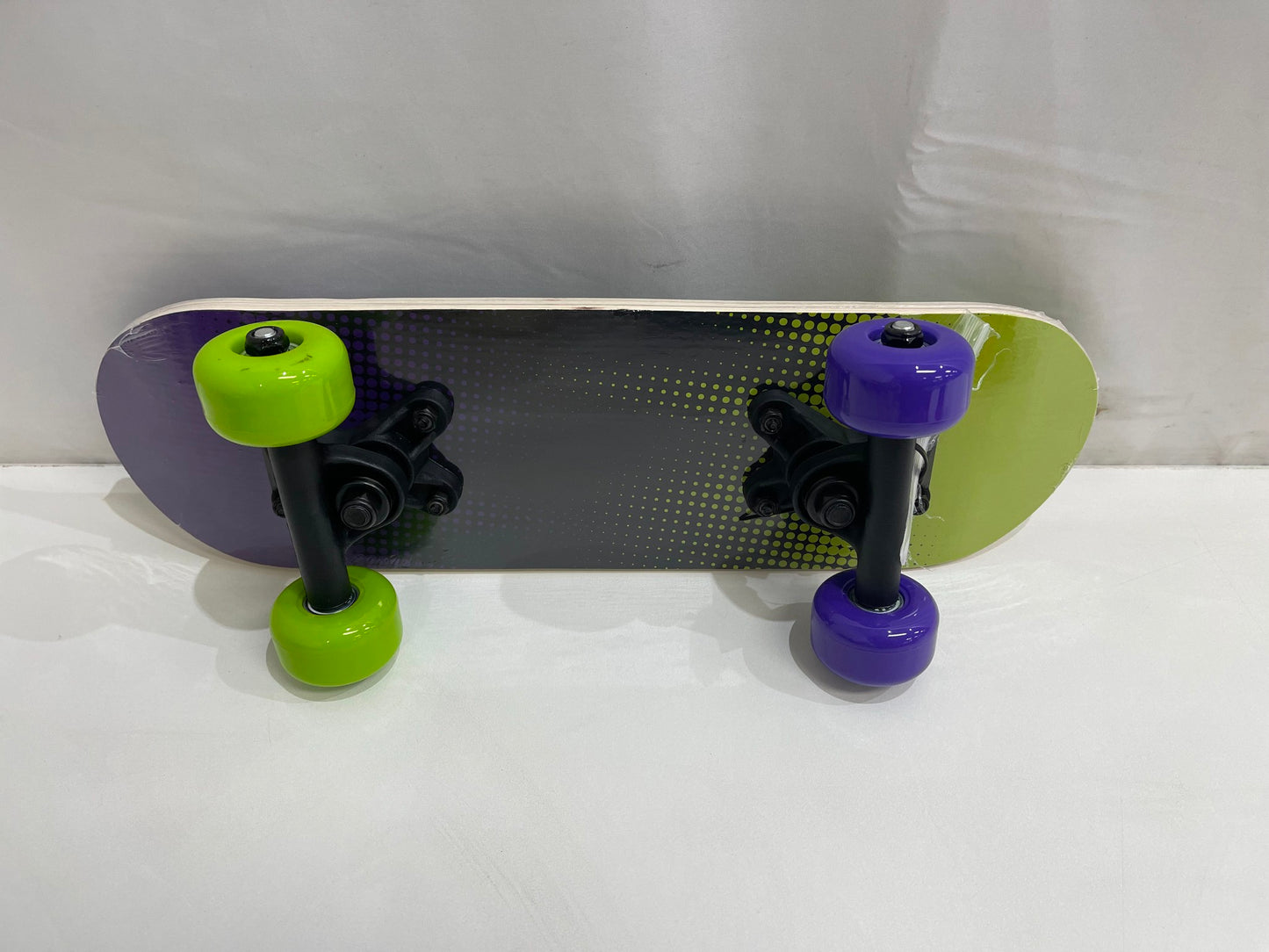 Mini Skateboard 17"(43Cm) Purple & Green Fun Design Ages 5+ NEW